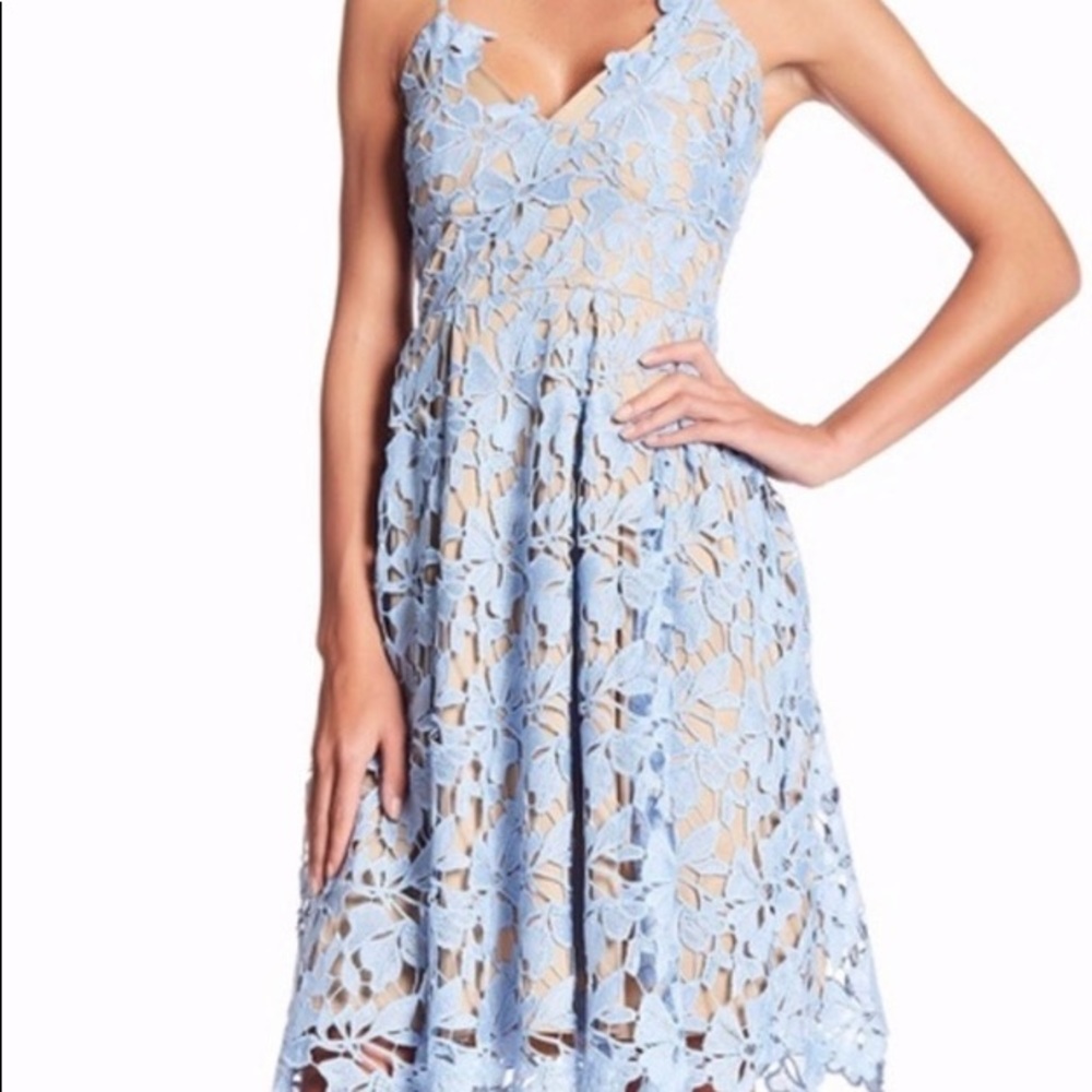 Love...Ady blue floral lace dress